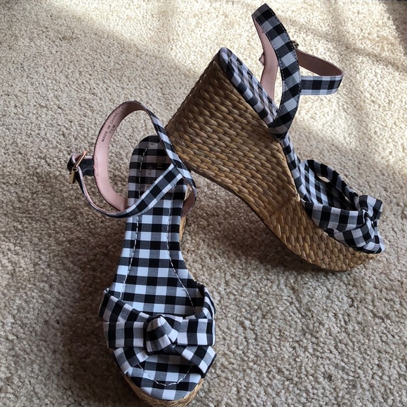 ⚡️New! Kate Spade Tilly Gingham Wedge sandal-7.5 - Picture 4 of 8